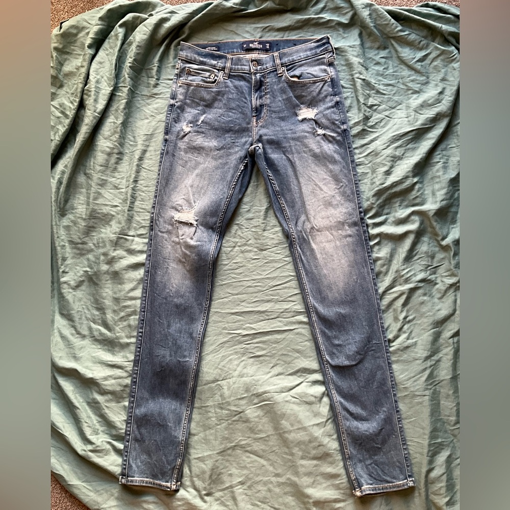 Hollister Men's Light Blue Skinny Jeans